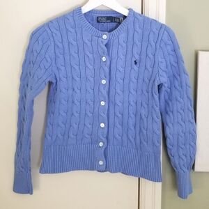 Polo Ralph Lauren Cotton Cable Cardigan, S, EUC